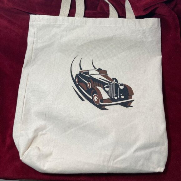 RM Sotheby's Auction Bag Pebble Beach 2023 Canvas Tote Bag Men Women White New - Picture 1 of 7